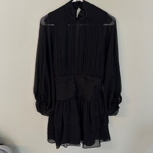 Express Elegant Black Long Sleeve Dress